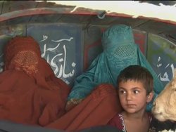 Displaced arriving as troops continue fight against Taliban News Clip