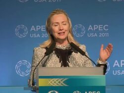 APEC - US Secretary of State Hillary Clinton Stock Footage