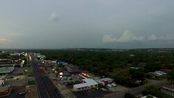 Austin Texas Hill Country Lighting Amazing Bolts of Lightning during a thunder storm right outside of Austin TX 2016 Aerial View from Drone Slow Motion Version Stock Footage