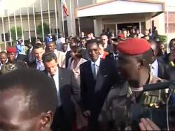 Sarkozy with released Europeans leaving Chad News Clip