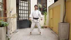 Man Practicing Martial Arts Stock Footage