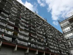 Apartments in a poor district  - Time Lapse Stock Footage