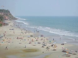 WS View of Kerala, India / Varkala, Kerala , India Stock Footage