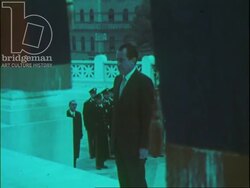 Nixon in Italy with President Saragat, 1969 Stock Footage
