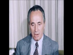 UPITN 30 11 77 PERES INTERVIEW ON CAIRO PEACE CONFERENCE News Clip