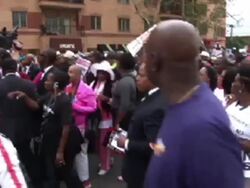March To Protest Police Brutality Stock Footage