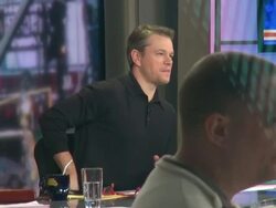 Matt Damon (The Monuments Men) on the Good Morning America show Stock Footage