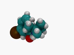 CGI showing space-filling three-dimensional molecular model of the bupropion, also known as Wellbutrin Stock Footage