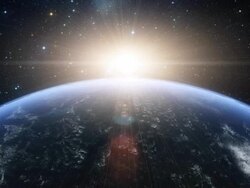 Sunrise in Space Stock Footage