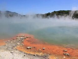 Thermal water in Rotorua, New Zealand Stock Footage