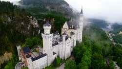 Bavaria Landmarks - Neuschwanstein Castle Stock Footage