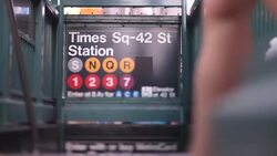 Time Square Station Stock Footage