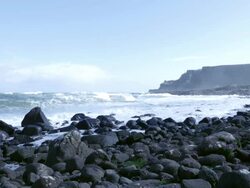 giant's causeway bay,Northern Ireland Stock Footage
