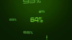 100% count down -green- Stock Footage