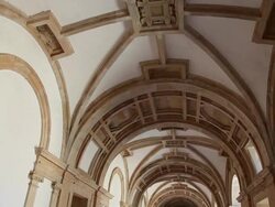 Tomar, Convent of the Order of Christ (Convento de Cristo), main cloister, 1530-33 begun by Joao de Castilho Stock Footage