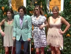 Vanessa Kay, President, Veuve Clicquot USA, Camila Alves, Nacho Figueras and Delfina Blaquier and Christine Kaculis, Director of Communications, Veuve Clicquot USA at The Sixth-Annual Veuve Clicquot Polo Classic In Support Of Liberty State Park Stock Footage