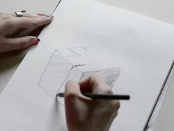 Drawing a present Stock Footage