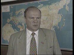 RUSSIA: MOSCOW: PRESIDENTIAL CANDIDATE ZHIRINOVSKY ADMITS DEFEAT News Clip