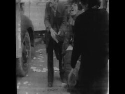 SYND 1 5 77 RIOTERS CLASH WITH POLICE IN MAY DAY BLOOD BATH News Clip