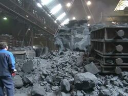 MS Production hall at foundry / Junckerath, North Rhine-Westphalia, Germany Stock Footage