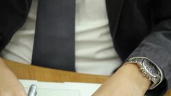 HD : Businessman is analyzing business data Stock Footage