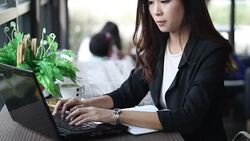 Women's hands typing on keyboard  computer Stock Footage