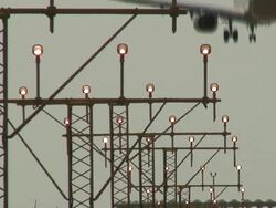 Landing aircraft Stock Footage