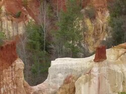 MS AERIAL View of Providence Canyon / Georgia, United States Stock Footage