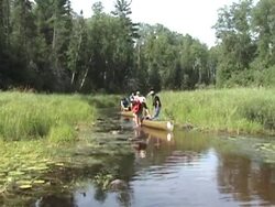 Canoeing Boundary Waters 01 Stock Footage