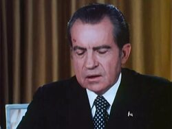 Nixon's First Watergate Speech - Part 7 of 9 Stock Footage