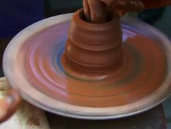 Making pottery on a Wheel Stock Footage