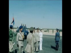 SYND 7 10 78 PRESIDENT SADAT AT MILITARY PARADE News Clip