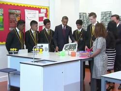 David Cameron & Barack Obama at the Globe Academy News Clip