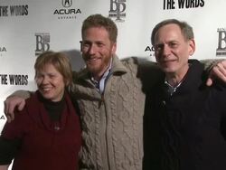 Helen Klugman, Brian Klugman, and Jerry Klugman at Acura Hosts 'The Words' Cast Dinner At The Acura Studio in Park City, Utah, on 1/26/2012 Stock Footage