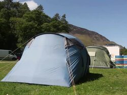 Tents at a camping site Stock Footage