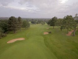 golf course helicopter flights Stock Footage