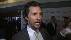 INTERVIEW - Matthew McConaughey at 'Sing' Premiere - 2016 Toronto International Film Festival Stock Footage