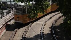 City Tram, Budapest, Hungary, Europe Stock Footage