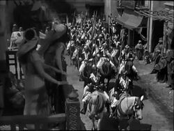 Historical Reenactment of Mongolian Warriors Stock Footage