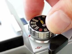 Analog Camera - Shutter Speed Stock Footage