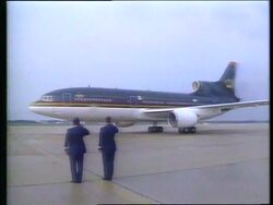 USA - Arrival King Hussein of Jordan And Wife News Clip
