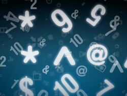 Background with numbers and icons - HD Stock Footage