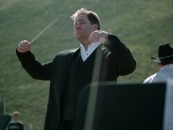 Outdoor Orchestra - Conductor Stock Footage