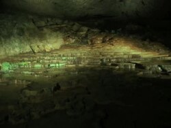 MS TU Shot of Akiyoshido Cave / Yamaguchi, Yamaguchi Prefecture, Japan Stock Footage