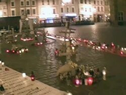 Torun, Poland memorial for the 2010 Polish Air Force Tu-154 crash occurred on 10 April 2010, killing all 96 people on board. These included the Polish president Lech Kaczy_ski and his wife. Stock Footage