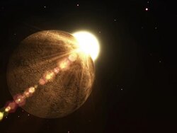 Moon blocks light in a Solar Eclipse of the Sun Stock Footage