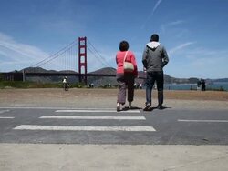 Golden Gate Transportation District Requests New Rules Limiting Drones Near The Iconic Bridge Stock Footage