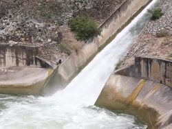 Water stream of dam Stock Footage