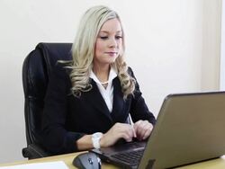 Attractive Business Woman Stock Footage