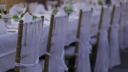 Wedding Hall before Diner Stock Footage